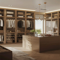 CBMMart Armoire de luxe avec éclairage LED Placards de chambre à coucher de style shaker pour maisons