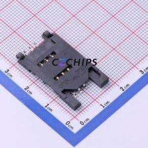 SIM-211S-P6 SIM Card Connector SMD Connector Flip Cover Type Mini SIM Card Card Holder 2.5mm - Product Image 1