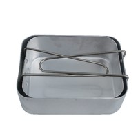 Ensemble de casseroles chauffantes portables deux pièces en aluminium pour l'extérieur, idéal pour le camping, les pique-niques et le rangement