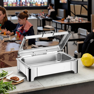 סיטונאי יוקרה מלון מזון חשמלי מלבן חם מלבן מאורך כלים פלדה אל חלד 9l קיבולת מזנון הידראולי - Product Image 4