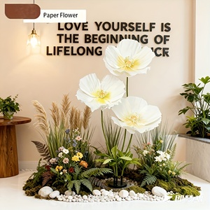 Giant Realistic Wedding Paper <strong>Flower</strong> - Yu Meiren <strong>Artificial</strong> Blooms for Outdoor/, <strong>Large</strong> Wrinkled Petals Fake <strong>Flowers</strong> Suitable - Product Image 2