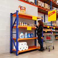Étagères robustes personnalisées CE, capacité de 1000 kg par niveau, bleu, 2/3/4 niveaux, étagères de stockage en métal empilables pour entrepôt