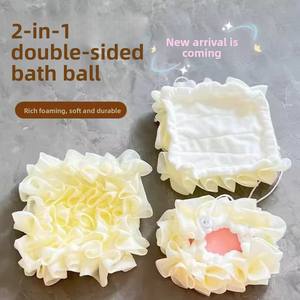 Nouvelle fleur de bain transfrontalière 2-en-1, à frotter, anti-dispersion, pour une mousse riche et abondante, avec compartiment pour savon - Product Image 6