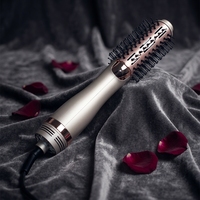 Brosse à air chaud 3-en-1 1500W, lisseur, sèche-cheveux et styler électrique avec brosse en nylon pour usage domestique, hôtelier, salon et commercial