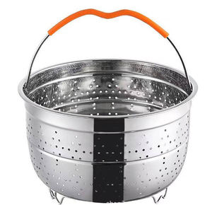 Cesta de vapor de acero inoxidable 304 Syh416 al por mayor, accesorios para olla a presión con mango recubierto de silicona - Product Image 6
