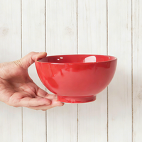 Service de table en céramique classique de haute qualité, couleur rouge unie, pour Noël, vente en gros, assiette, plat, bol, tasse, service de table personnalisé