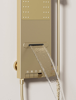 Ensembles de Douche Muraux en Céramique Brossée Grise pour Salle de Bain, avec Jets de Massage et de Pulvérisation, Idéaux pour Villas (Vente en Gros)