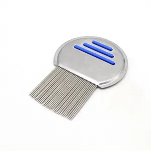 Head lice nit flea stainless steel metal comb with spiral teeth