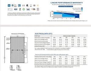 Panneaux solaires surélevés bifaciaux de haute puissanceModules solaires HJT mono 690W 695W 700W 705 710W 715w pour système d'énergie solaire - Product Image 3