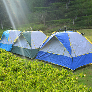 Fully Automatic Outdoor Tent 4-5 Person Sky Blue <b>Sunscreen</b> Rainproof Four Seasons Camping Tent With Mesh Inner Tent - Product Image 4