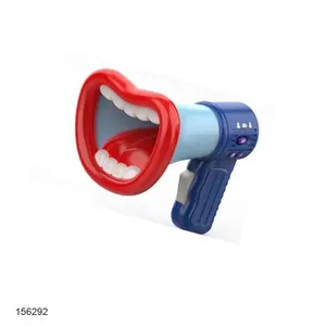 Altavoz de grabación de sonido para niños, megáfono grande de plástico con labios rojos, cambiador de voz, juguete de broma