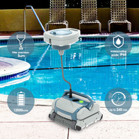 Robot de nettoyage sans fil, aspirateur de piscine, brosse automatique pour grimper aux murs, nettoyeur de sol de piscine, utilisation en extérieur, autonomie de 3,5 h