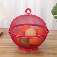 Creatieve keuken fruit- en groentevergiet met deksel, multifunctionele afdruipbak, opbergbak voor groothandel