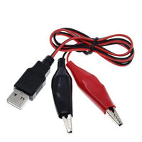 Pinzas de Cocodrilo de Cobre con Conector USB Macho y Cables de Prueba, Pinza de Cocodrilo, Cumple con ROHS3, Modelo MSL1 T485