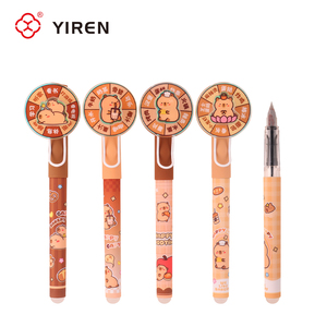 YIREN <span class=keywords><strong>Penna</strong></span> <span class=keywords><strong>Stilografica</strong></span> Creativa a Forma di Ruota della Fortuna con Capibara, Cancellabile, in Plastica, Regalo di Natale e Premio - Product Image 1
