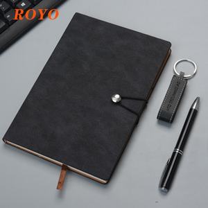 Nuovo Design in pelle Notebook e portachiavi penne in metallo Set regalo Logo personalizzato regalo per <span class=keywords><strong>uomo</strong></span> d'affari - Product Image 3