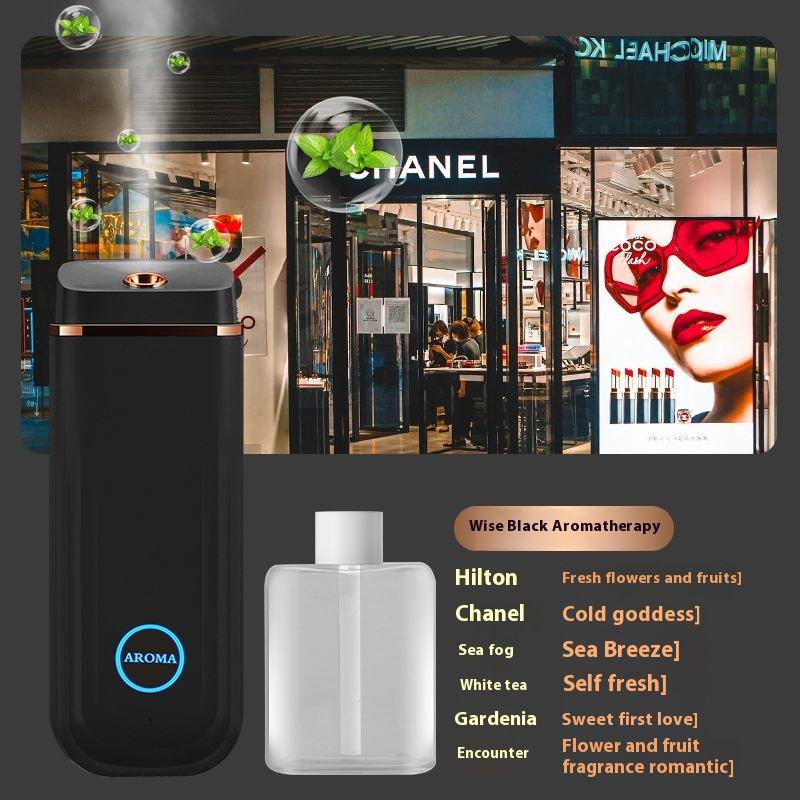 เครื่องกระจายกลิ่นหอมภูมิปัญญาสีดำ + น้ำมันหอมระเหย1ขวด