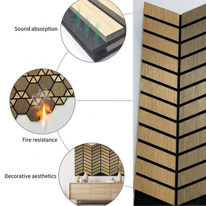 Fournisseur <span class=keywords><strong>de</strong></span> panneaux muraux acoustiques en bois à lattes, design paramétrique moderne et décoratif 3D pour auditoriums, musées et restaurants - Product Image 2