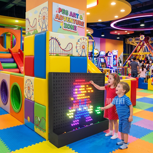 Panneau <span class=keywords><strong>d</strong></span>'activités sensorielles interactif LED sur pied avec tiges acryliques lumineuses pour centres de jeux - Product Image 1