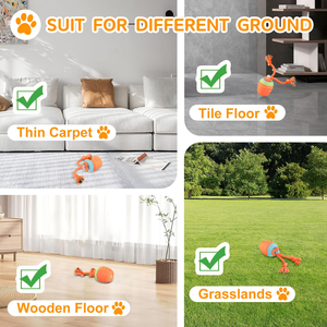 Juguete Inteligente de Lujo para Perros, Pelota Rodante Automática con Rotación de 360°, Sonido, Activación por Movimiento, Recargable por USB, de Silicona - Product Image 6