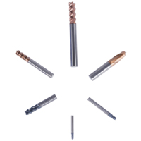Fraise à diamètre micro, 2 dents, HRC70, haute dureté, haute précision, en acier rapide, revêtement NX, pour usinage CNC