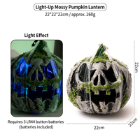 Lumières de citrouille d'Halloween, citrouilles décoratives pour centre de table d'Halloween, décoration de fête, de bureau, d'étagère, ensemble de vente en gros pour la maison