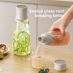 Bouteille d'eau froide en verre de qualité alimentaire, grande capacité, hermétique, pour vin, thé ou infusion, idéale pour la cuisine - Vente en gros - Product Image 3