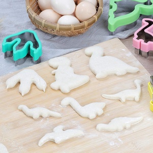 Ensemble de découpoirs à <span class=keywords><strong>biscuits</strong></span> en acier inoxydable et plastique en forme de dinosaure pour la pâtisserie en cuisine - Product Image 2