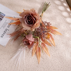 CallaFloral Ramo de Rosas Artificiales de Tela Plástica Tejida, Decoración para el Hogar, Accesorios para Bodas CF01337 - Product Image 3