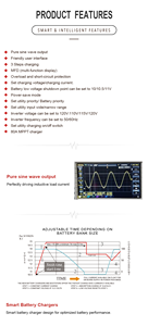 อินเวอร์เตอร์พลังงานแสงอาทิตย์ Solar Pv3000 Lvhm ความถี่ต่ำ ไฮบริด Mppt 24V/48V ระบบออฟกริด PV30- LVHM 3kW - Product Image 1