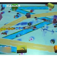 Mesa de juegos interactiva 3D redonda para niños, máquina digital eléctrica todo en uno para juegos de proyección de vídeo gestual en restaurante