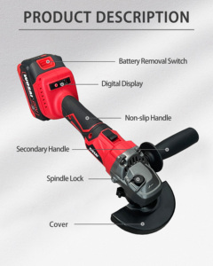 <span class=keywords><strong>Meuleuse</strong></span> d'angle <span class=keywords><strong>sans</strong></span> <span class=keywords><strong>fil</strong></span> 20V, outil de conditionnement de surface de qualité industrielle, <span class=keywords><strong>meuleuse</strong></span> industrielle - Product Image 1