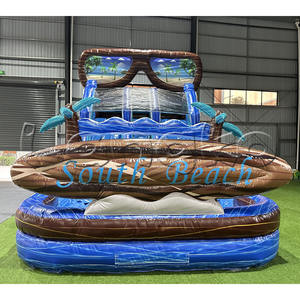 Glissière d'eau gonflable de catégorie gonflable de glissière d'eau hybride commerciale de South Beach de PVC de 0.55mm pour des adultes - Product Image 4