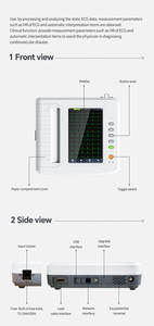 CONTEC ECG1212G 12 canales Ecg máquina <span class=keywords><strong>electrocardiograma</strong></span> Ecg <span class=keywords><strong>precio</strong></span> - Product Image 3