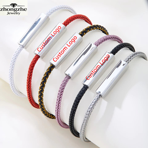 Bracelets vierges à gravure personnalisée avec fermoir <span class=keywords><strong>magnétique</strong></span> en acier inoxydable, étanches et anti-ternissement, pour la personnalisation DIY, pour femmes et hommes - Product Image 1