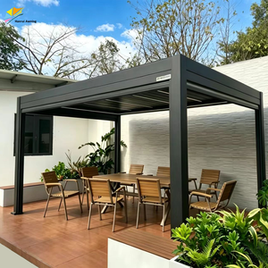 Pergola Retrattile Impermeabile con Tetto Smaltato, Sistema di Supporto per Pergola 4x4 Resistente per Patio e Giardino Esterno - Product Image 2