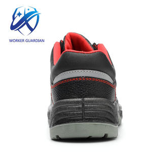 Venta al por mayor de alta calidad de cuero genuino impermeable Stock negro punta de acero calzado de corte medio zapatos de seguridad para <span class=keywords><strong>hombres</strong></span> <span class=keywords><strong>y</strong></span> mujeres - Product Image 4