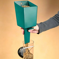 Cuillère à graines pour mangeoire à oiseaux, cuillère manuelle en plastique pour l'alimentation des oiseaux sauvages, outil de remplissage, vert, violet, rouge