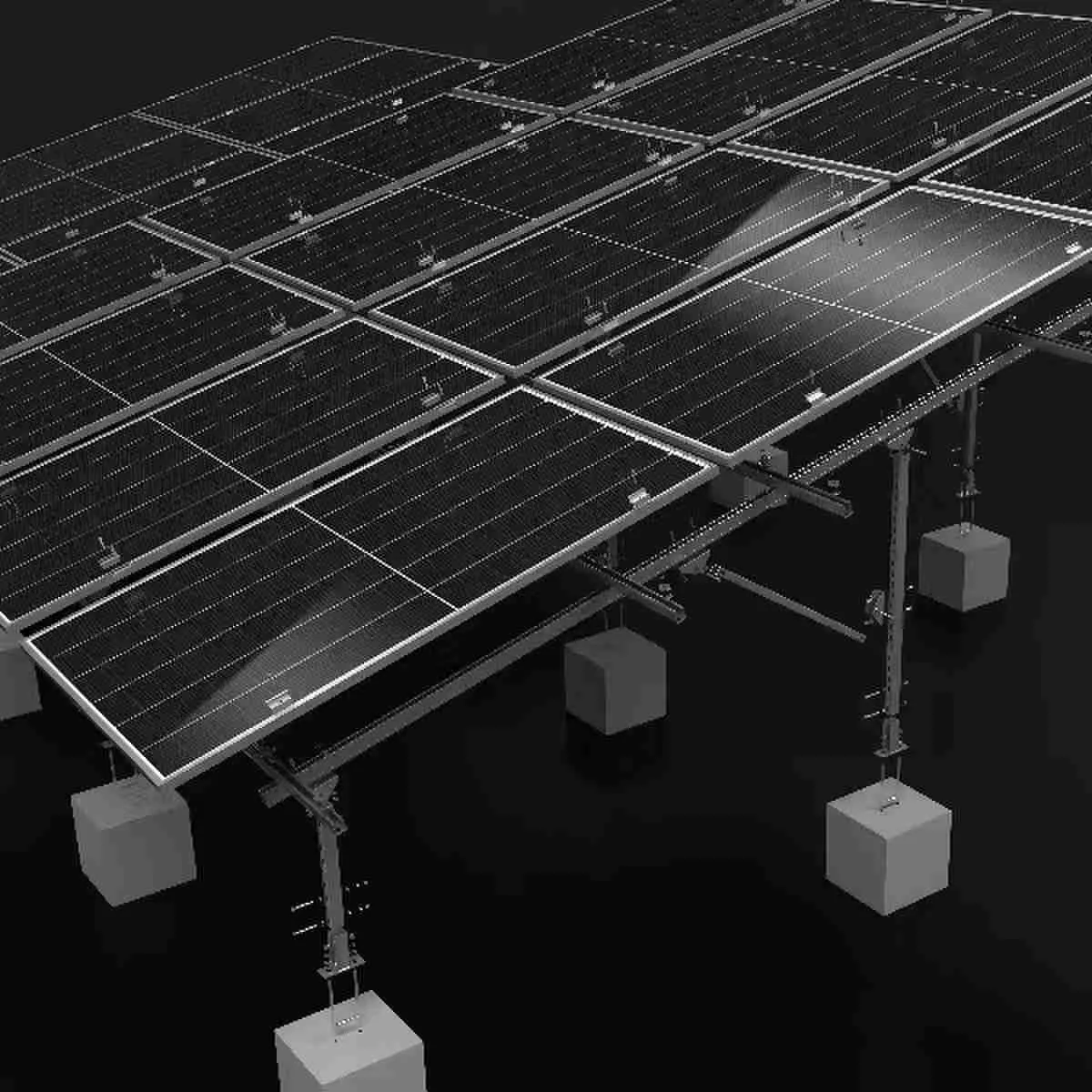 Yonz Eenvoudig Te Installeren Solar Ballasted Dak Montagesystemen Ballasted Mount Platte Dak Solar Montage Beugel Pv Beugel