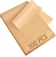 Papier sulfurisé résistant aux hautes températures, enduit d'huile de silicone, 100 feuilles pour four et boulangerie
