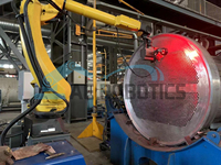 Robot industriel d'automatisation à 6 axes Fanuc combiné avec la machine à souder Aotai pour une solution de soudage automatique de feuilles de tubes