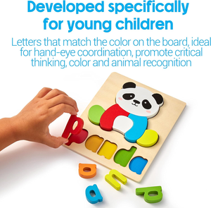 Juguete Educativo Temprano, Rompecabezas de Madera Tridimensional para Niños con Animales de Dibujos Animados, Juguete de Desarrollo de Inteligencia Transfronterizo - Product Image 5