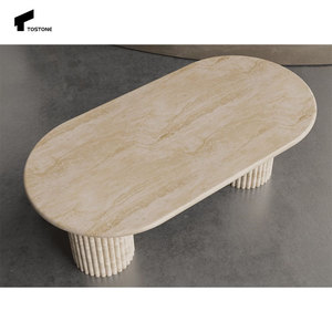 Набор кухонного обеденного стола из белого травертина - Product Image 6