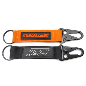 Tùy chỉnh cao su logo nhãn cao cấp vải <span class=keywords><strong>Carabiner</strong></span> Keychain - Product Image 1