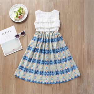 Ropa Infantil al por Mayor, Vestidos Casuales de Verano sin Mangas con Estampado de Castillo para Niñas, para Fiestas Infantiles - Product Image 5