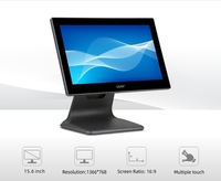 Écran tactile POS personnalisé de 15,6 pouces, écran large, 1366*768, caisse enregistreuse pour magasin, écran tactile LED pour PC