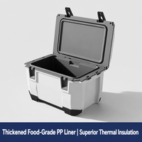 Glacière isotherme 60L en PU, coque rigide, pour le stockage des aliments, camping, pique-nique, plage, voyage