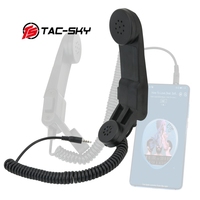 Ts Tac-Sky mikrofon genggam taktis adaptor Ptt H250 Ptt, colokan ponsel 3.5Mm untuk Apple Samsung Htc dan ponsel lainnya