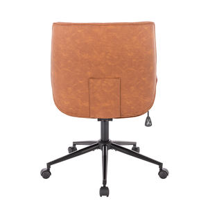 <span class=keywords><strong>Silla</strong></span> de trabajo de diseño nórdico, <span class=keywords><strong>silla</strong></span> de <span class=keywords><strong>escritorio</strong></span> de oficina giratoria ajustable en altura de cuero Pu con <span class=keywords><strong>ruedas</strong></span> - Product Image 3