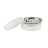 Boîte en plastique PET transparente de qualité alimentaire sans BPA, vide, pour emballages de bonbons, de collations, de biscuits, de chocolat, avec logo personnalisé, 50 ml, 70 ml, 80 ml, 100 ml